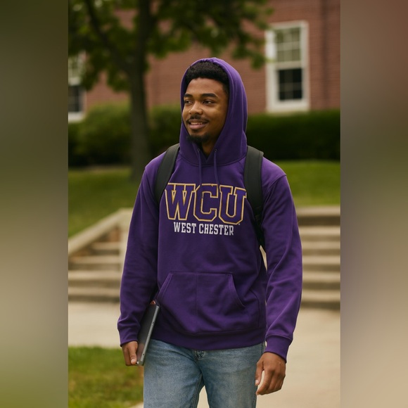 WCU West Chester University Rams Stitched Hoodie Adult Large Unisex - Picture 1 of 4